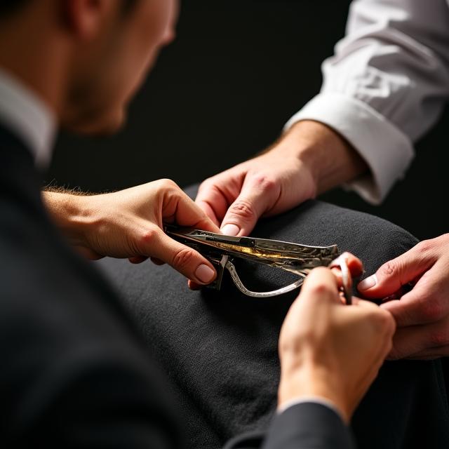 Detalle de grooming de barba
