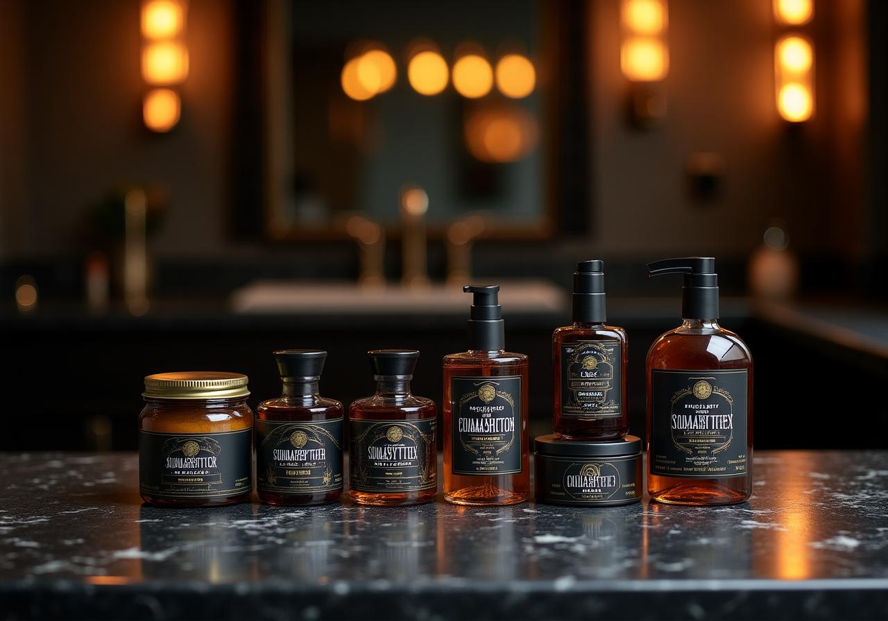 Colección de productos premium Marítimo Barbers